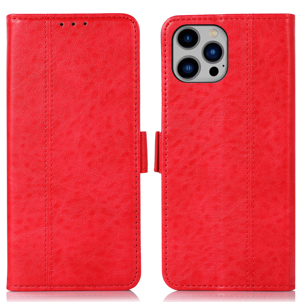 For iPhone 15 Pro Flip Stand Cover Wallet PU Leather Dual Magnetic Clasp Stand Crazy Horse Texture Phone Case For iPhone 15 Pro Flip Stand Cover Wallet PU Leather Dual Magnetic Clasp Stand Crazy Horse Texture Phone Case